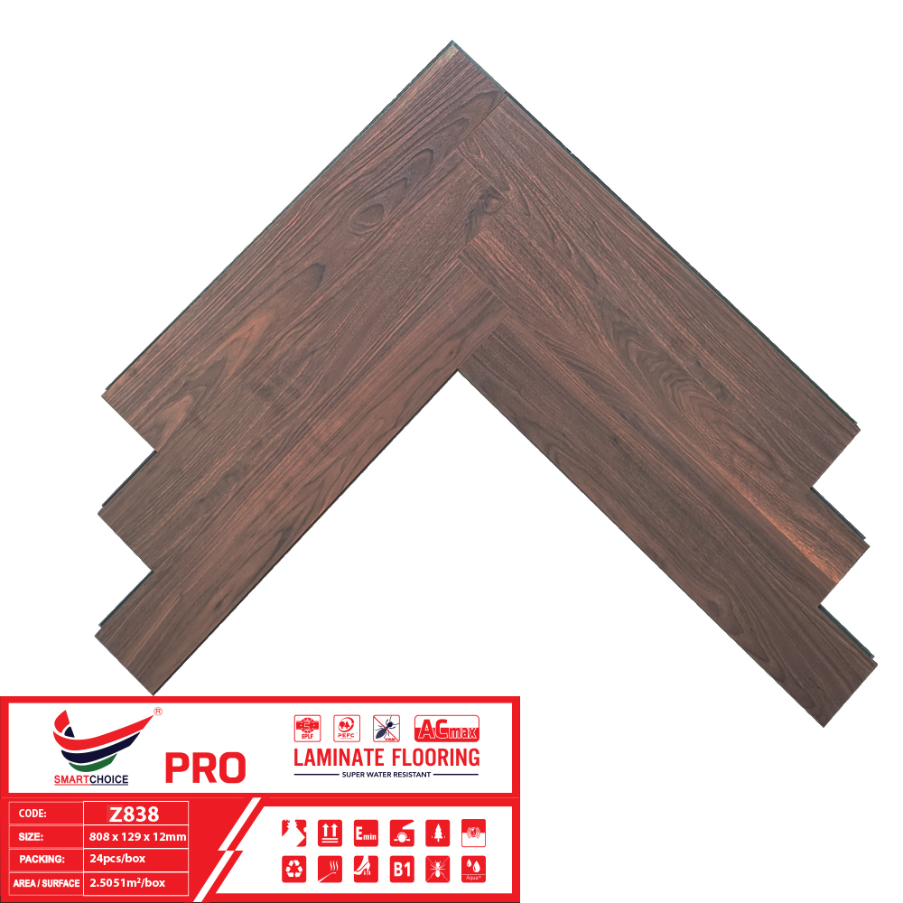 Sàn gỗ Xương cá 12mm Z838