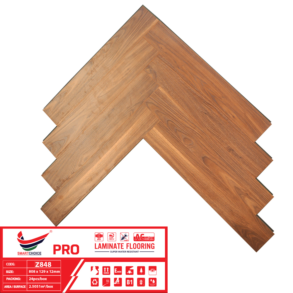 Sàn gỗ Xương cá 12mm Z848