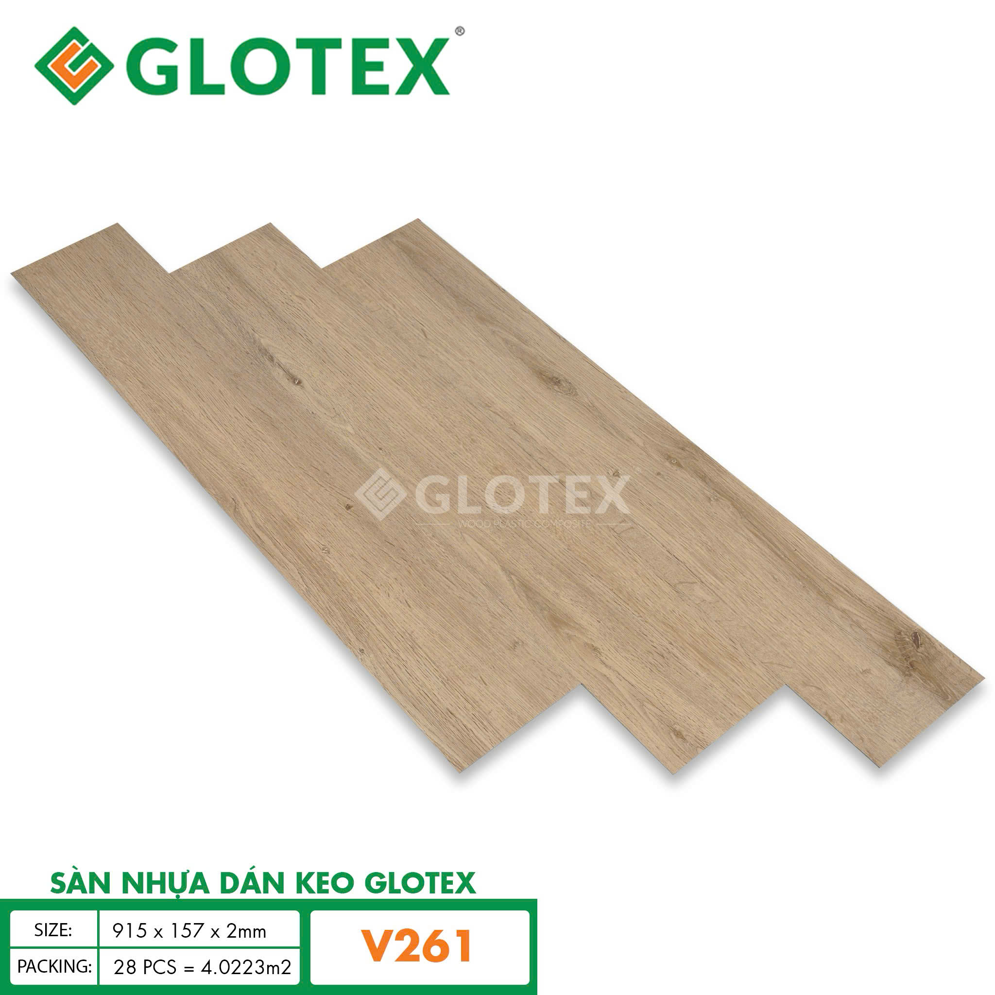Sàn Nhựa keo sẵn Glotex V261
