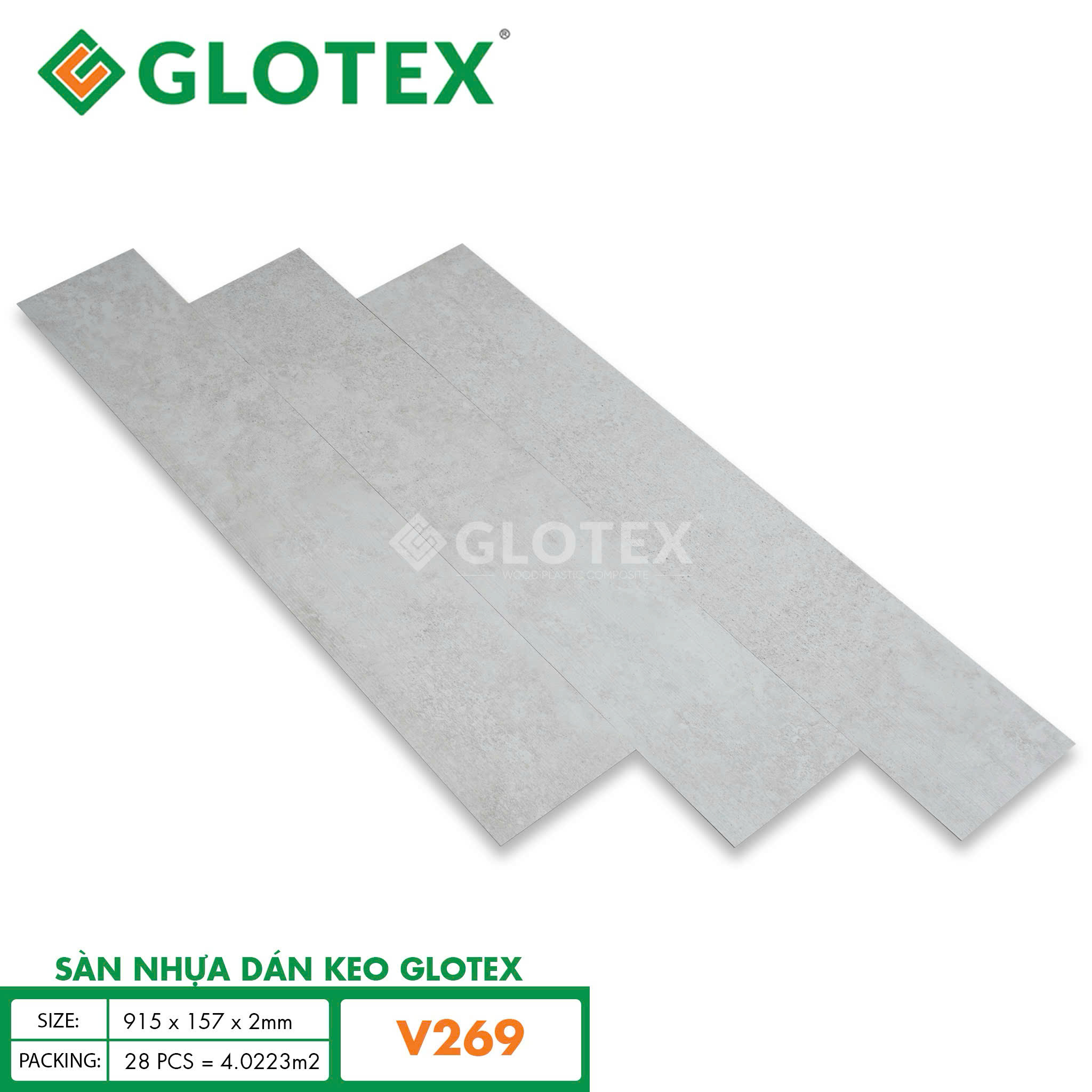 Sàn Nhựa keo sẵn Glotex V269